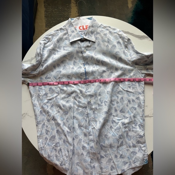 Bugatchi Uomo Men’s XL Shaped Fit ‘Feathers’ LA Dress Shirt - Picture 6 of 12